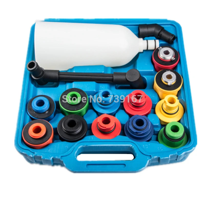

Car Engine Oil Filling Spill Proof Funnel Tool 15PCS Adapters For BMW VW Audi Ford Mercedes Toyota Land Rover Honda Volvo ST0260