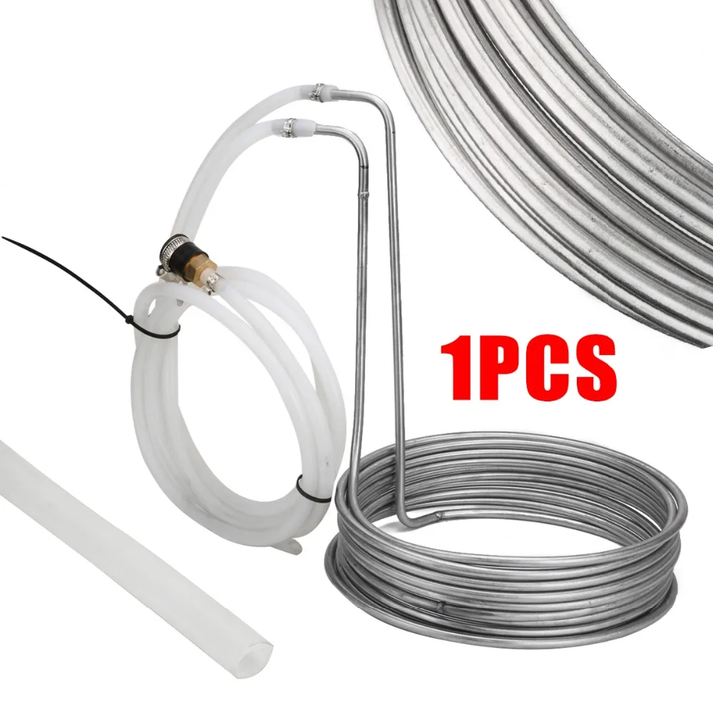 

High Quality Home Brew Beer Tool Immersion Wort Chiller Cooler Elevated Coils Tools With Silicone Tubing Mayitr Hot Selling