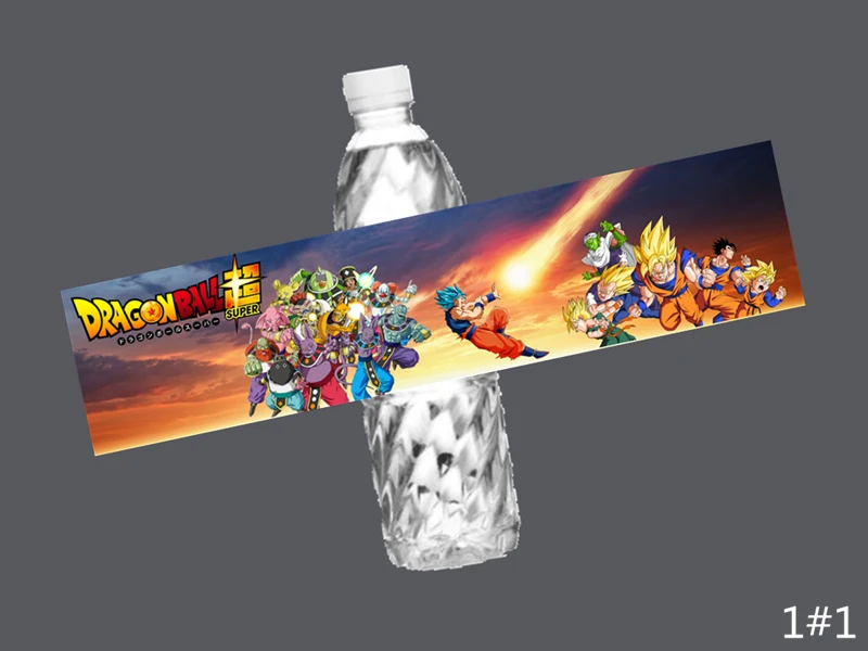 

Customized Personalized Dragon Ball Z Water Bottle Labels Goku kids Birthday Party Baby Shower decoration Supplies DBZ