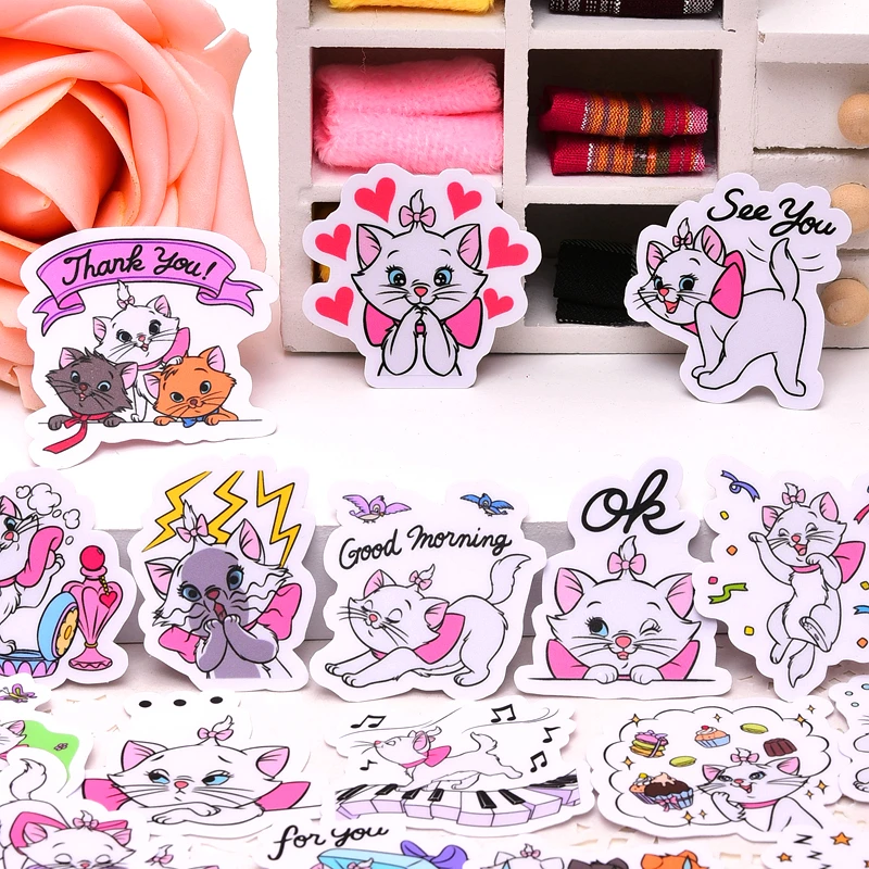 

40pcs Cute Mary Cat Self-made Scrapbooking Decorative DIY Sticker decoration /waterproof paper stickers