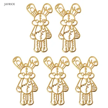 

5Pcs Broken Toy Rabbit Blank Frames Pendants Bezels Setting Epoxy Resin Jewelry Making