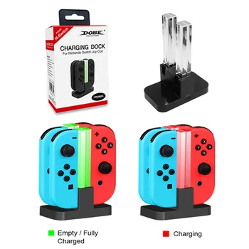 

4 In 1 LED Charger Stand Dock Station Indicater For Nintend Switch NS For Joy-Con Controller Stand Holder Charging Dock Station