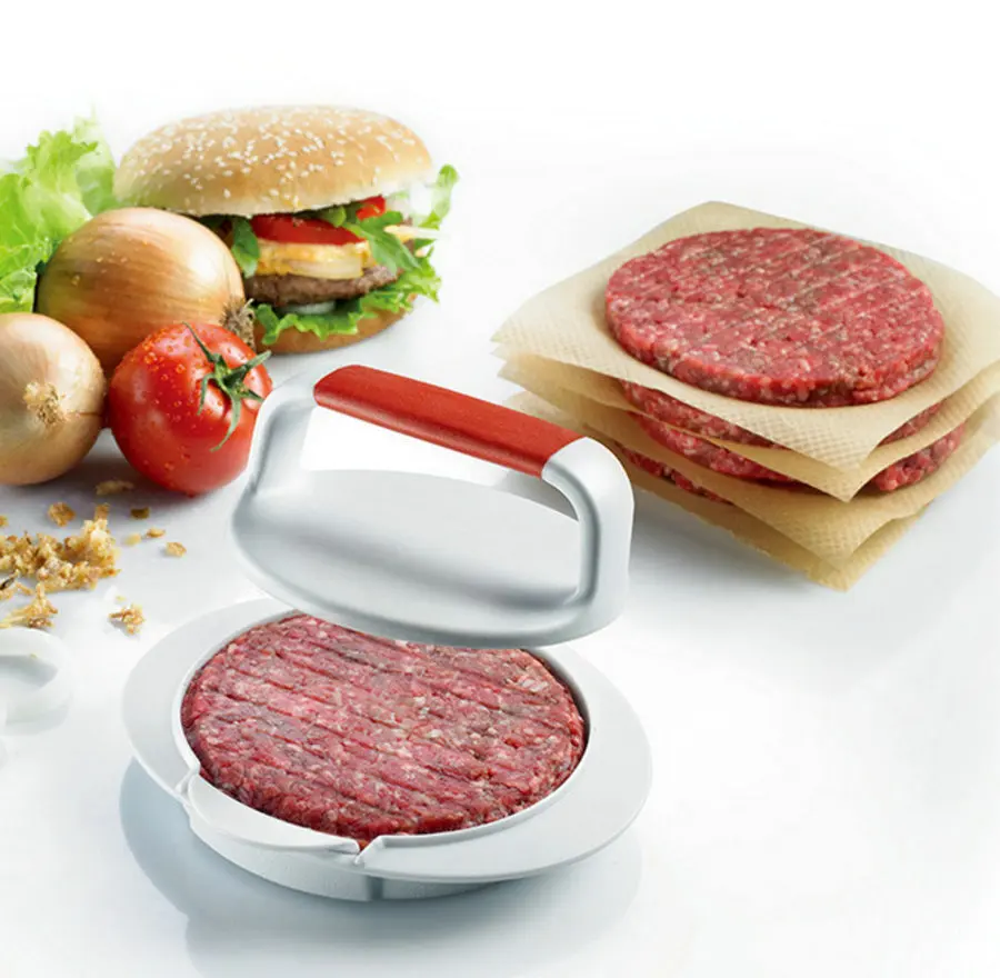 Kitchen Tools Portable Manual Burger Press Hand Meat Cake Maker Abs