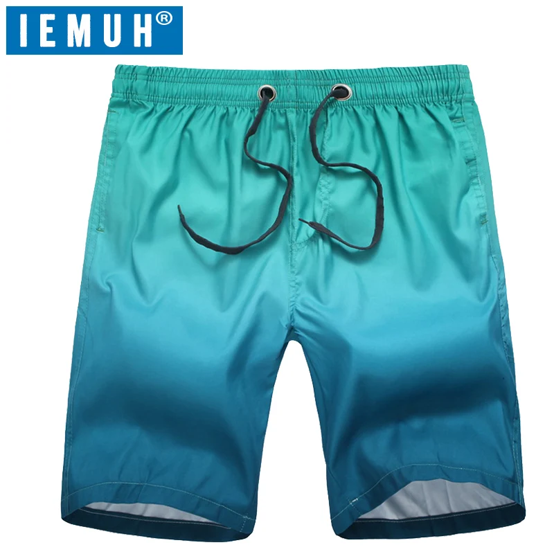 

IEMUH New Hot Beach Shorts Plus Size Mens Brand Surf Sport Boardshorts Men Board Short Quick Dry Bermuda