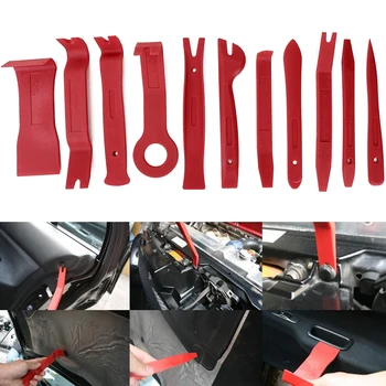 

11/12PCS Plastic Car Disassembly Tools DVD Stereo Refit Kits Interior Plastic Trim Dashboard Installation Removal Repair Tools