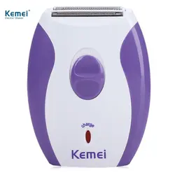 Kemei Перезаряжаемые Для женщин Эпилятор электробритва бритвы шерсть Depilador для лица и тела удаления волос леди бикини станок для бритья