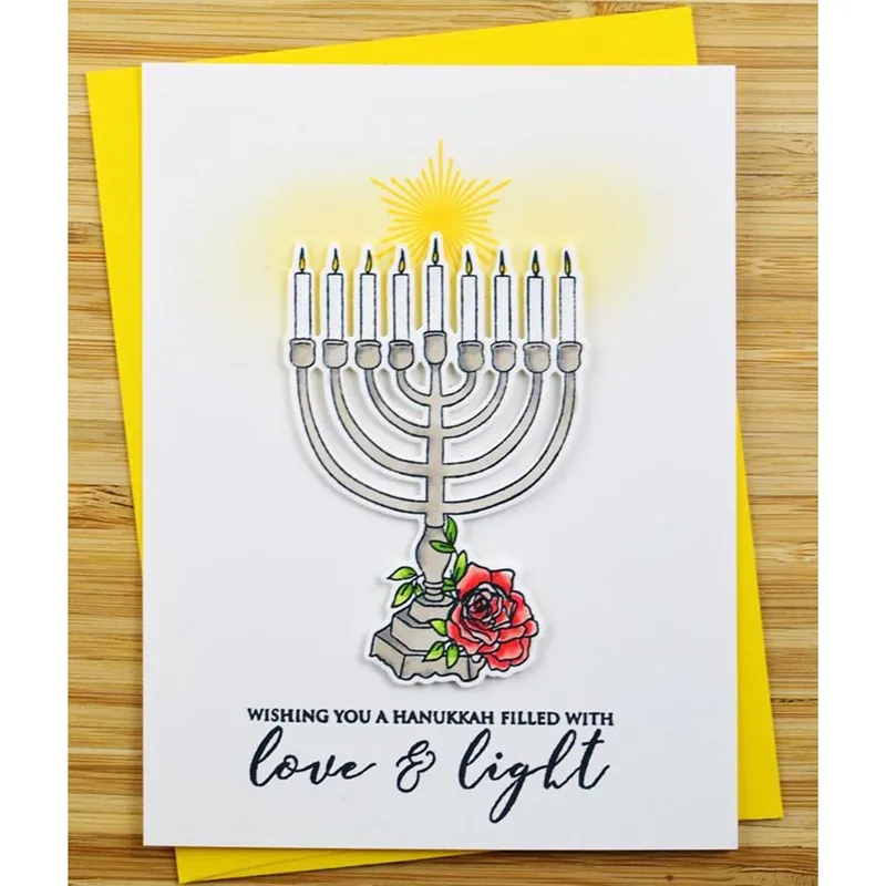 

GJCrafts Love & Light Clear Stamps and Dies 2019 for Scrapbooking Card Making Album Embossing Crafts Cutting Dies with Stamps
