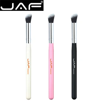 

JAF Brand 1pc High Quality Angled Eye Shadow Brush Soft Synthetic Hair Durable Wooden Handle with Highlighter Aluminum Tube