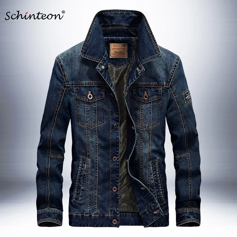 

2018 Men Brand Denim Jacket Spring Autumn Outwear Cowboy Coat Loose Casual Clothing 3XL 4XL