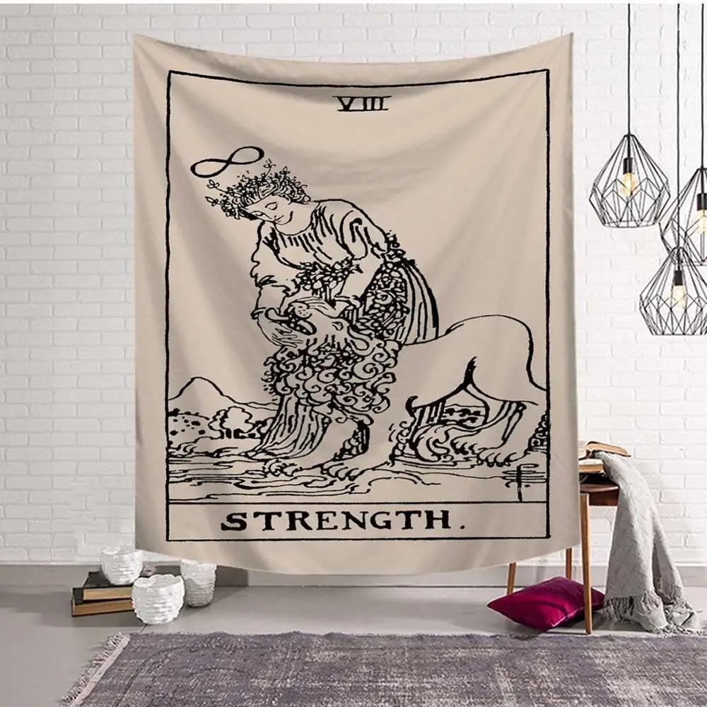 GT8053-6 Mandala Tapestry Wall Hanging Witchcraft Hippie Beach Throw Rug Carpet Sun Moon Tapestries Bohemian Home Art Psychedelic Decor