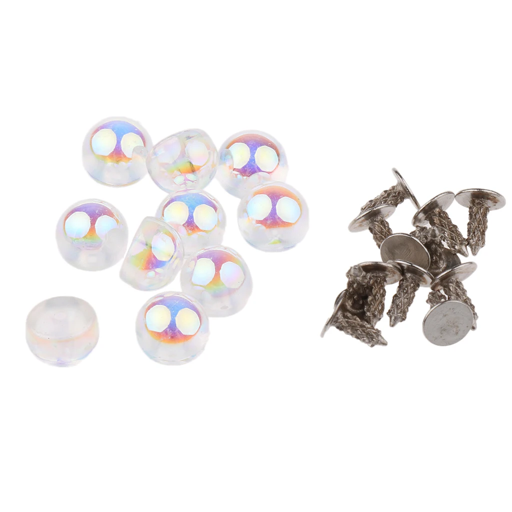 New Arrived 10 Sets Colored Pearl Rivets Studs Buttons for Cloth Hat Bag Shoes Crafts Decoration DIY Home Garment Accessories