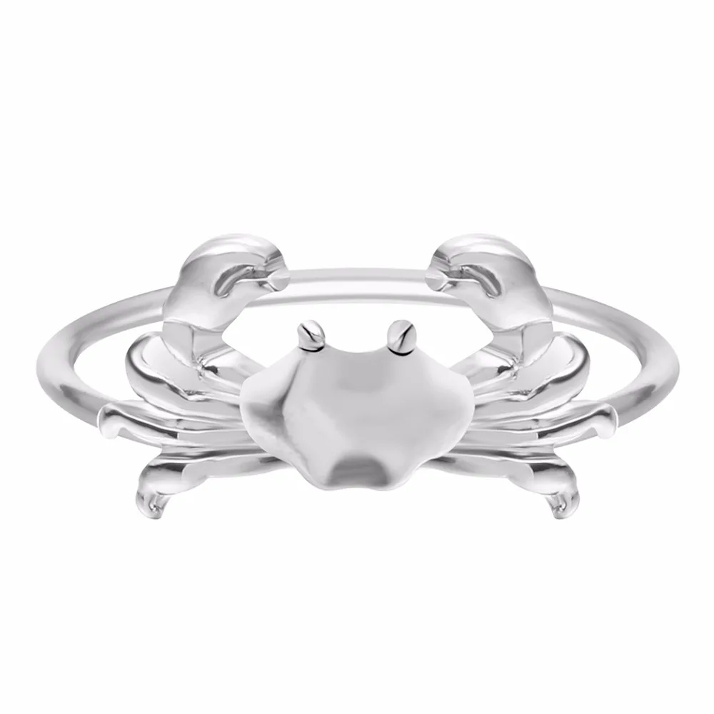 QIAMNI-1pcs-Crab-Rings-For-Women-Girls-Maryland-Crab-Pendant-Rings-For-Women-Simple-Jewelry-Valentine