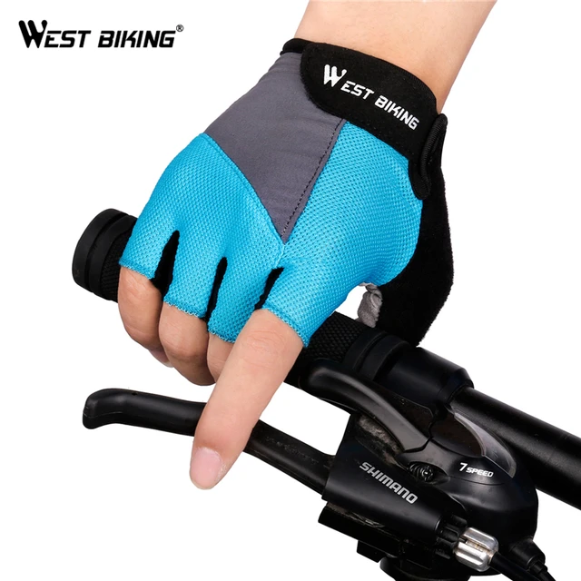 WEST BIKING Breathable Cycling Gloves Men Half Finger MTB Bikes Gloves