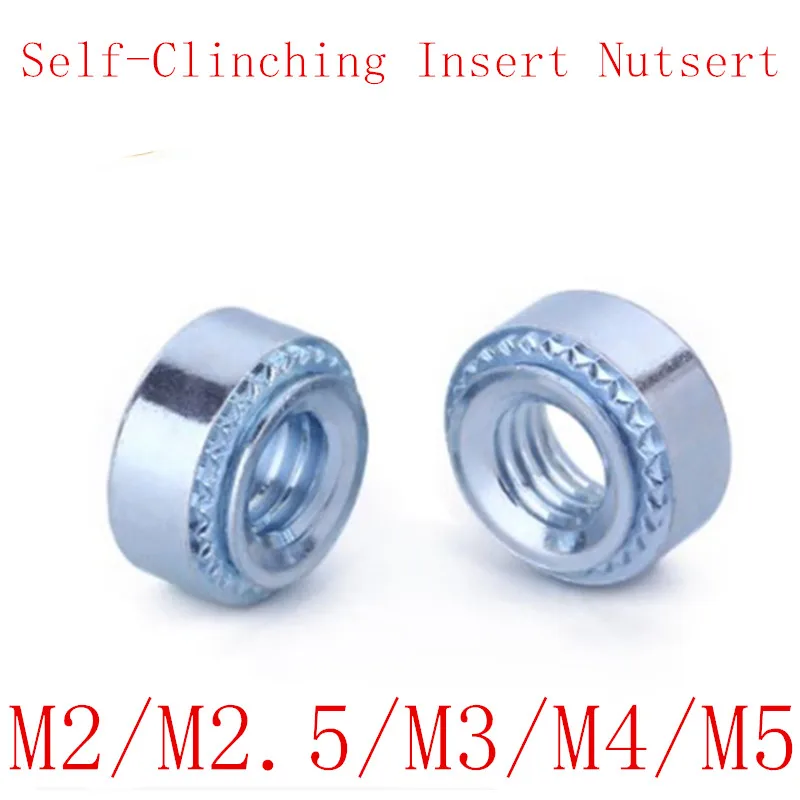 

50pcs M2 M2.5 m3 M4 M5 M6 m8 Slab Thickness 1.4mm 1.0mm 0.8mm Carbon Steel Rivnut Self-Clinching Insert Nutsert Press Rivet Nut