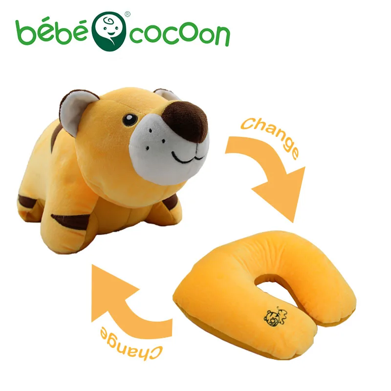 Bebecocoon Animal Convertible Ushaped Neck Pillow Stuffed Plush Toy