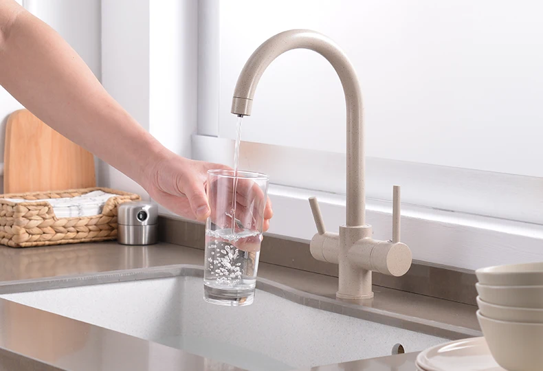 kitchen faucet with filtered water water filter taps Double Bend right angle Faucet brass made drinking water faucet sink tap