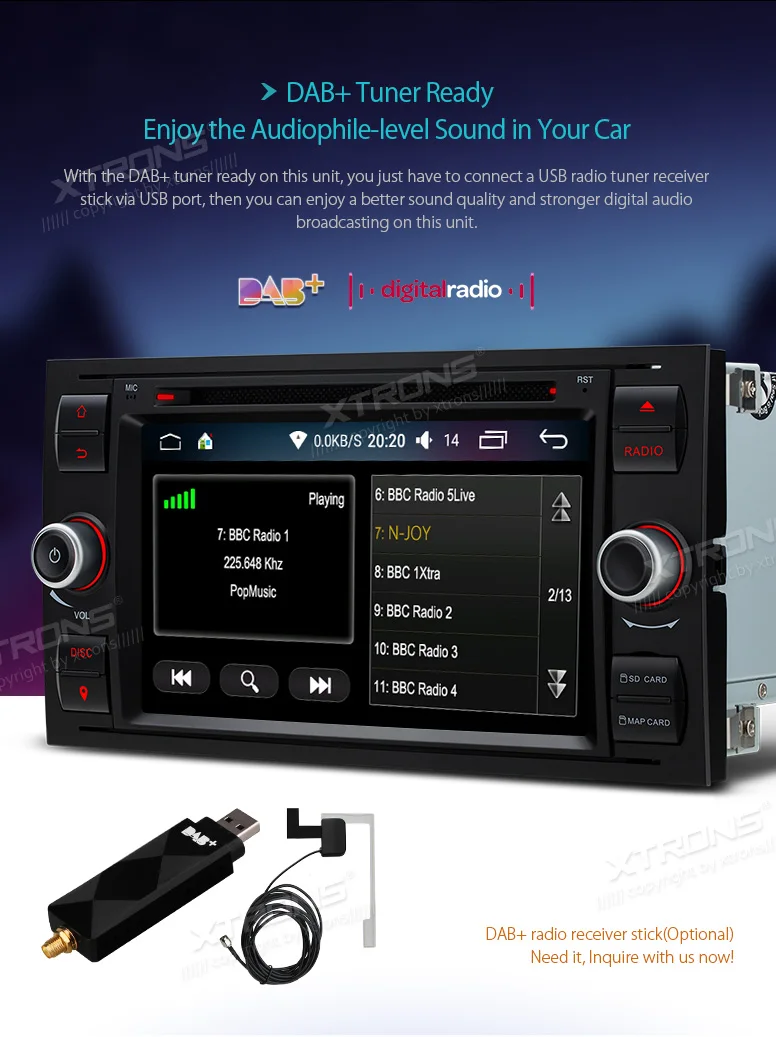 Clearance XTRONS 7" Android Radio Car DVD Player Head Unit Stereo GPS OBD Navigation for Ford Connect Fiesta Transit Fusion 2006 2007 2008 14