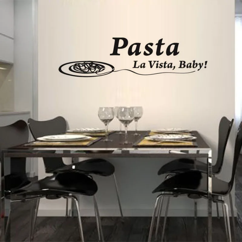 

Espanol Kitchen Pasta La Vista Baby Wall Sticker Spanish Dining Room Removable Vinyl Self Adhesive Meal Espanol Wall Decal