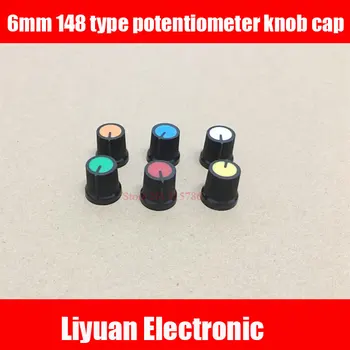 

6mm 148 type potentiometer knob cap plum blossom handle knurled shaft audio volume amplifier switch knob cap 360 encoder knob
