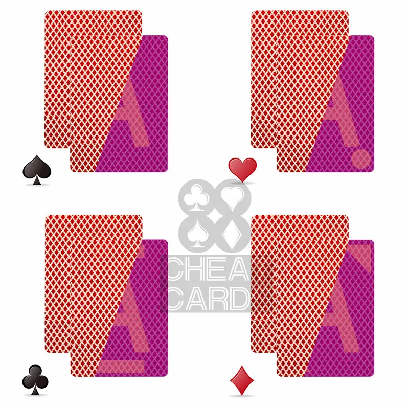 Невидимые помеченные карты Trick QEACHI 406 Poker пластиковые игральные карты для контактных линз Волшебный покер Невидимый маркер обманка игра