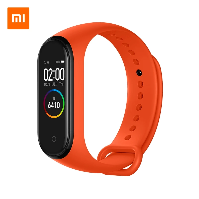 Ремешок на запястье Xiaomi Mi Band 3 4 черный синий оранжевый винно красный специальное