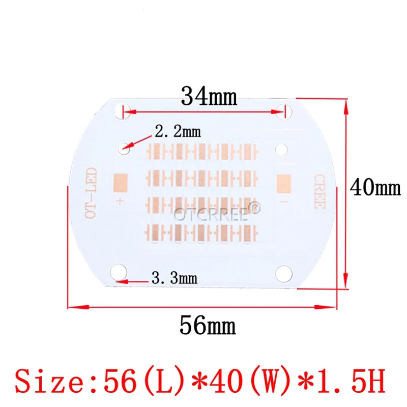 Cree XPE/XTE/XPG/XPL/XML led Cooper печатная плата, Led теплоотвод, светодиодная лампа, может использоваться для 10-100 Вт