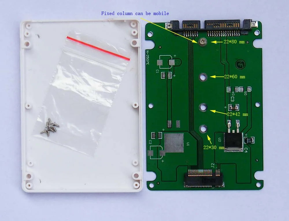 2 5 дюйма SATA 3 до M.2 NGFF (SATA) SSD адаптер карты с толщиной 7 мм чехол|sata 3|ngff m.2sata card |