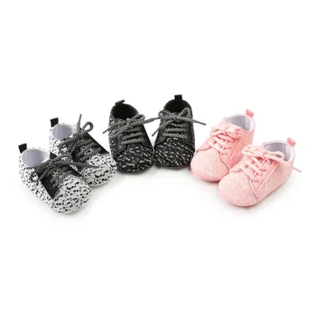 

Boys Girls Shoes Anti-slip PU Leather First Walkers Soft Soled Newborn Solid Color Sneakers Three Style