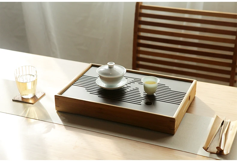 "King tea Mall" бамбуковый чайный поднос блюдца доски с резервуаром для воды чайные изделия чайные наборы чайные Инструменты подарки для китайского Gongfu Cha