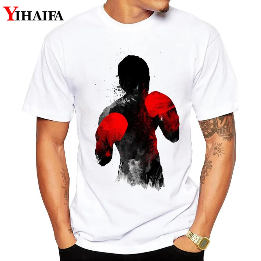 

Fashion Men T Shirt Creative gym Print Graphic Tee Short Sleeve T-Shirts Sports Slim Fit White Tops