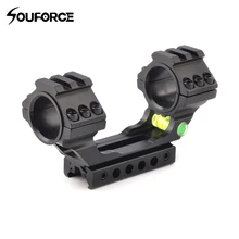 Тактический 2 стиль алюминиевый прицел крепление Ring25.4/30 мм с духом пузырьковый уровень костюм 11 20 мм Пикатинни Вивер рельс для охоты