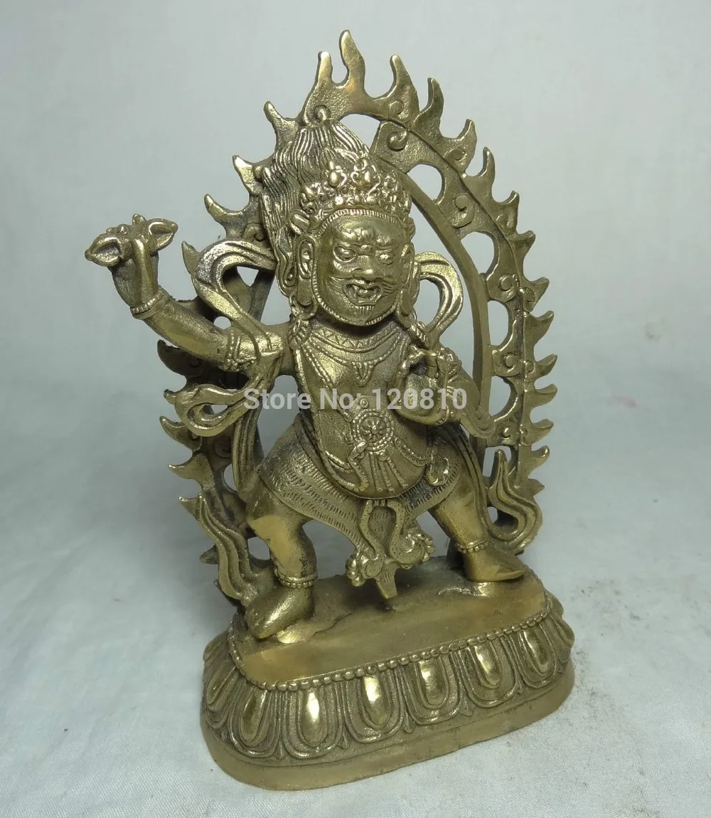 

Chinese Brass Buddhism Vajradhara Vajra-Pani Buddha Statue Tibet Mahakala Joss
