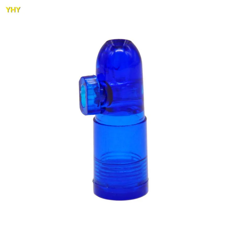Acrylic Plastic Snuff Bullets smoke Pipe Snuff Bullet Acrylic Clear with Clear Bottoms Rocket Shape Nasal smoking Tobacco Pipe02
