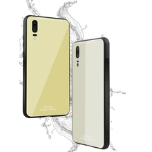 Tempered Glass Case for Huawei P20 P 20 luxurious High Hardness Glass Back Cover For Huawei P20 Case Soft Border HuaweiP20