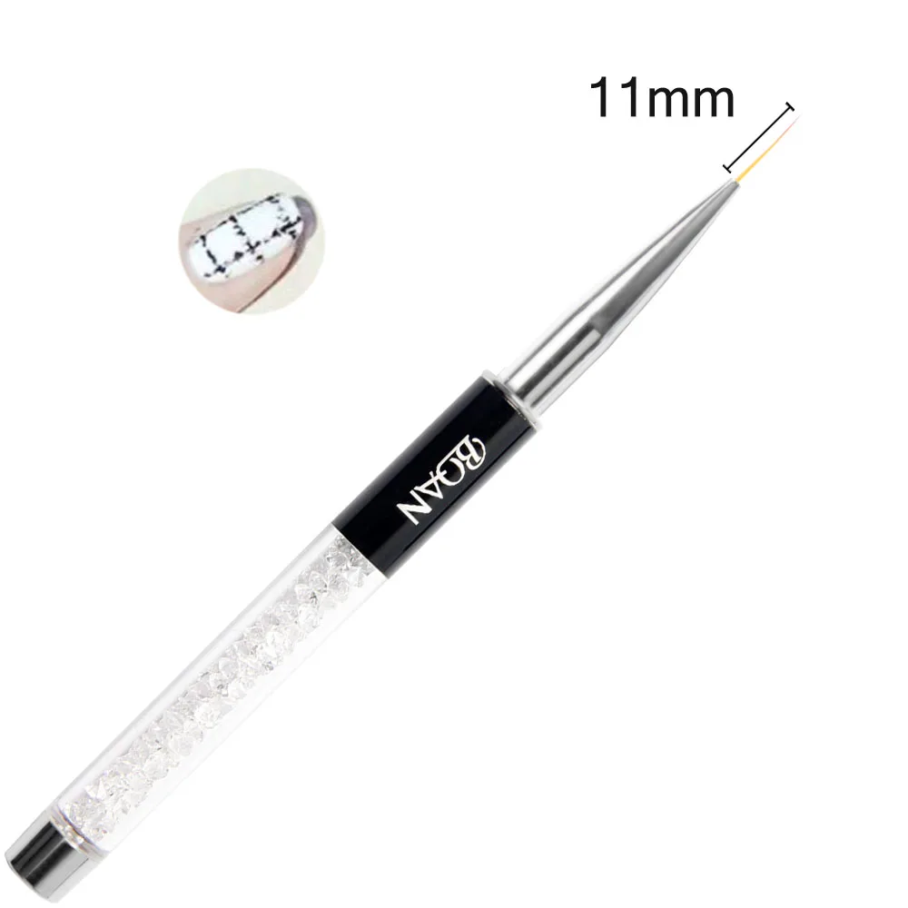 BQAN 1 шт., кристальная ручка 5 мм/7 мм/9 мм/11 мм, кисть для рисования, кисть для рисования, Гель-лак, Кристальные маникюрные инструменты для ногтей