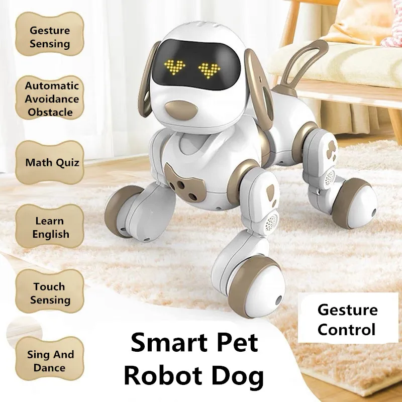 Интеллектуальный пульт дистанционного управления робот Собака Пение и танцы пазл ранний обучающая игрушка USB перезарядка говорящая игра с ребенком
