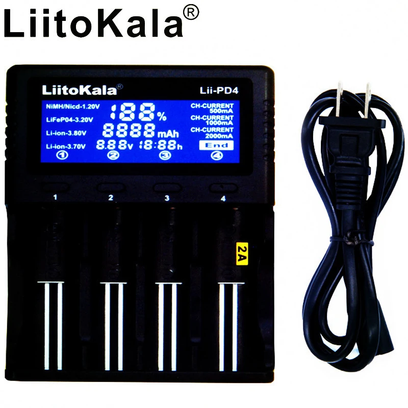 LiitoKala Origianl LCD смарт 18650 зарядное устройство для 21700 20700 18350 26650 22650 14500 NiMH батарея