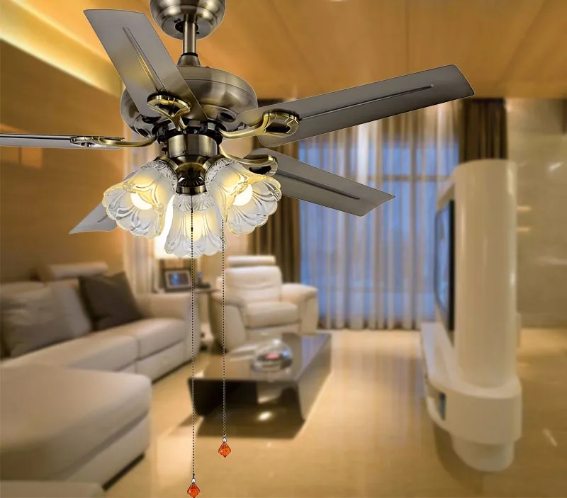 Iron Brown Blades Super Cool Ceiling Fan Light 4201 Blz Indoor