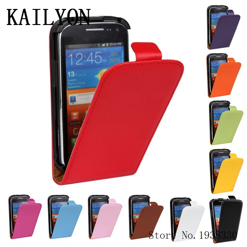 

KAILYON Luxury Genuine Leather Flip Case For Samsung Galaxy S Duos S7562 S7560 GT-S7562 7562 / Trend Plus S7580 S7582 Phone Cove