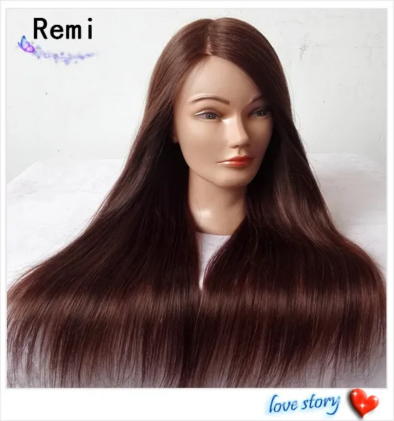 90 Human Hair Mannequin Head Hairdressing Practice Training Doll 65 سنتيمتر المعرضة رئيس Maniqui في 80 الإنسان الشعر دمية التدريب رؤساء التجميل