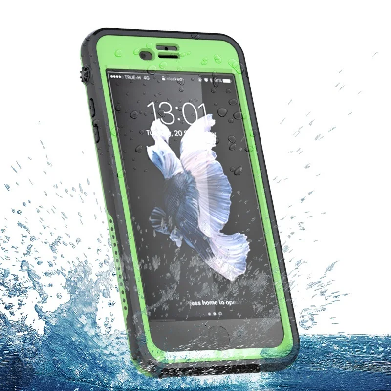 100 Completely Sealed Waterproof Phone PC Hard Case Protective Cover Water Resistant For iPhone 7 Plus