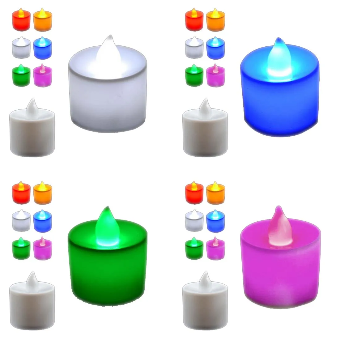 1PCS romantic PP Candle Shape LED Fliker Flameless Candle Light For Wedding Party Holiday