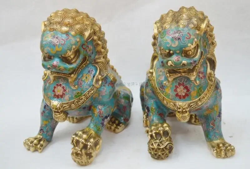 

Pure copper cloisonne lion decorate