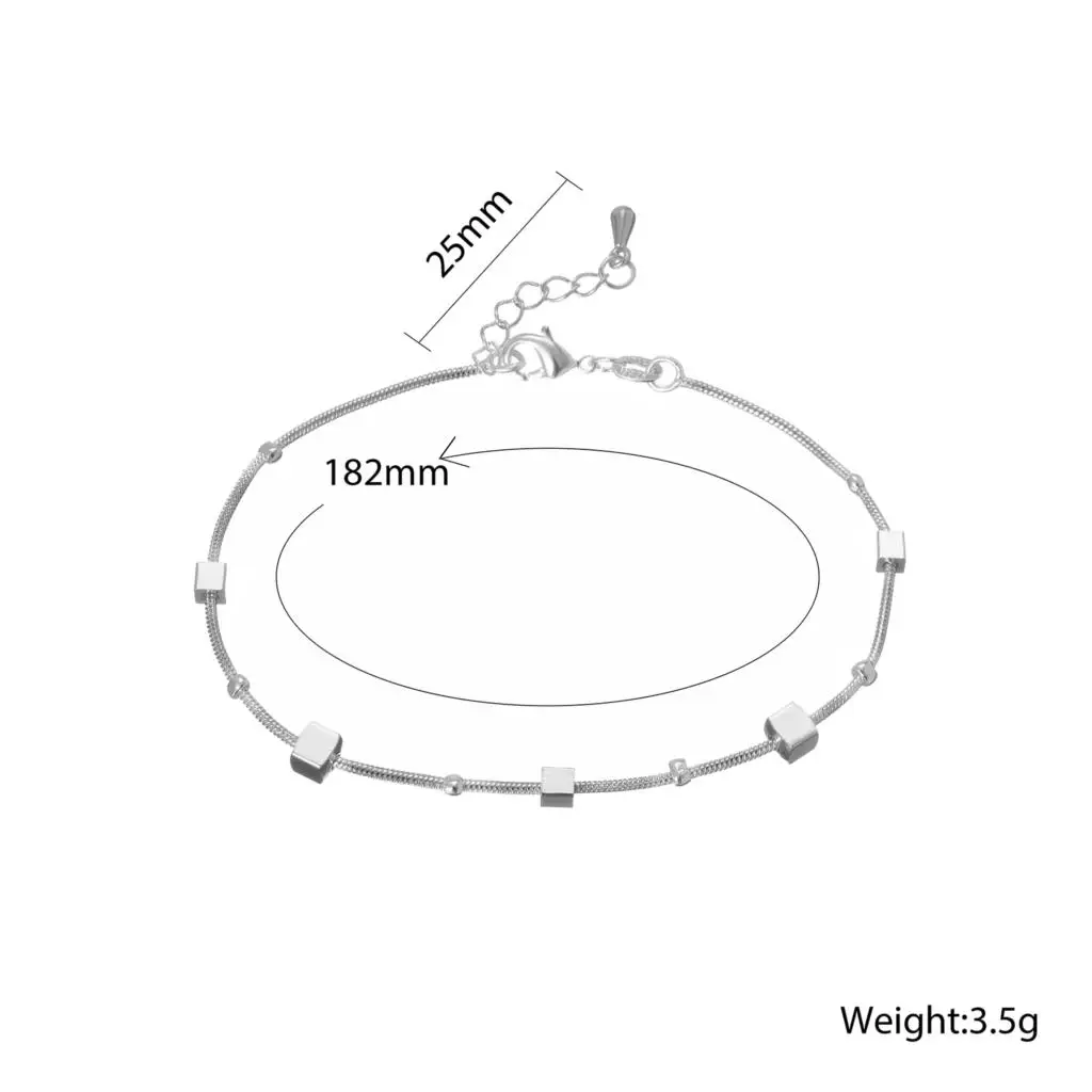 Дешевые модные ювелирные изделия посеребренные с кубической формы Шарм браслет браслеты для женщин Летний стиль