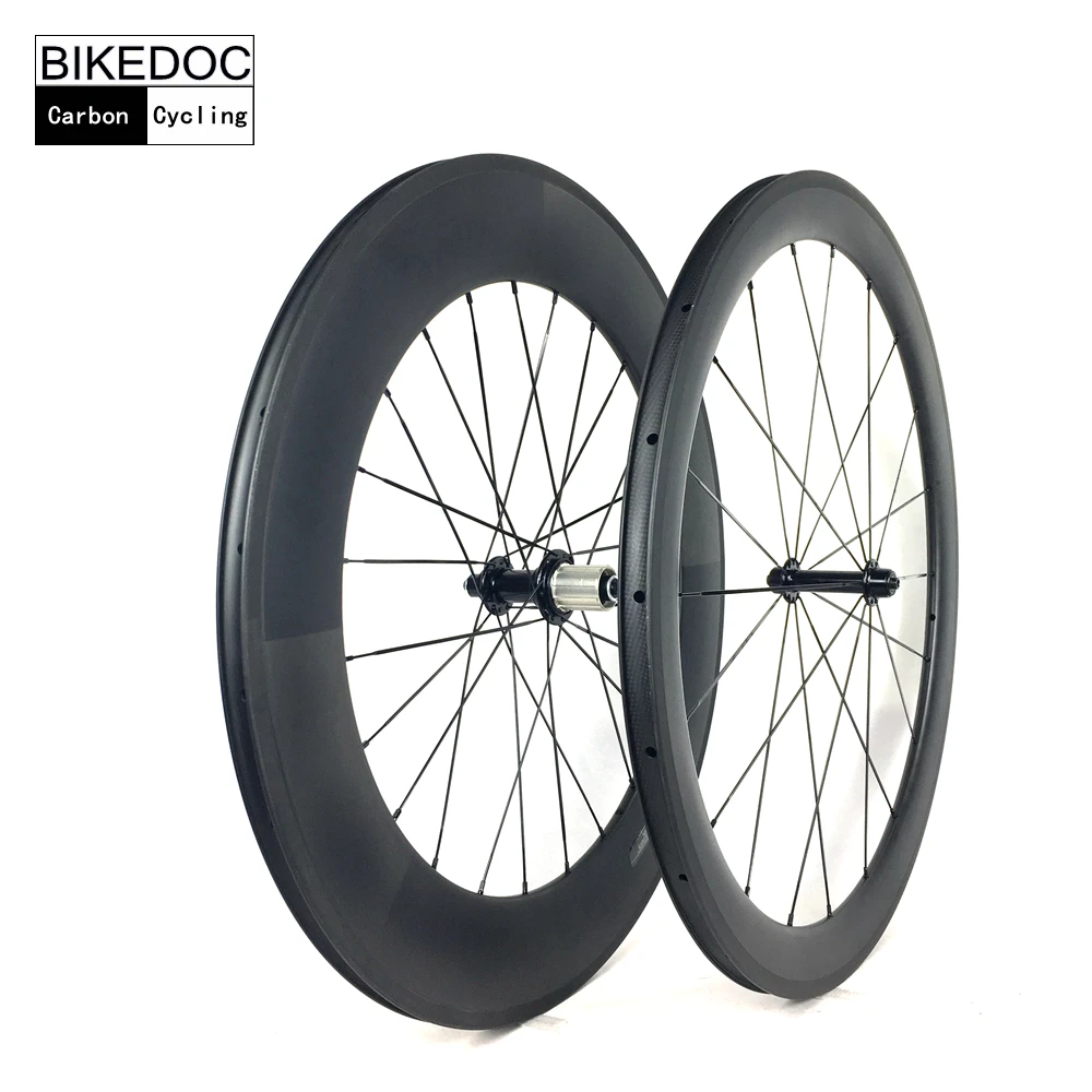 Perfect BIKEDOC Bicycle Wheel 700c Road Bike Carbon Wheels With Different Rim Depth Ruedas Carbono Carretera Clincher 3