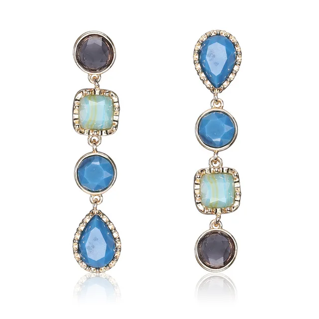 Vintage Jewelry Exquisite Asymmetric Personality Dangle Earrings Vintage Jewelry Exquisite Asymmetric Personality Dangle Earrings Modern Beautiful Drop For Women Long Bijoux