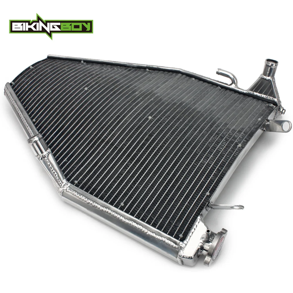 

BIKINGBOY Large Performance Racing Engine Water Cooling Radiator Cooler With Guards Network For Yamaha YZF R6 YZF-R6 2017 2018