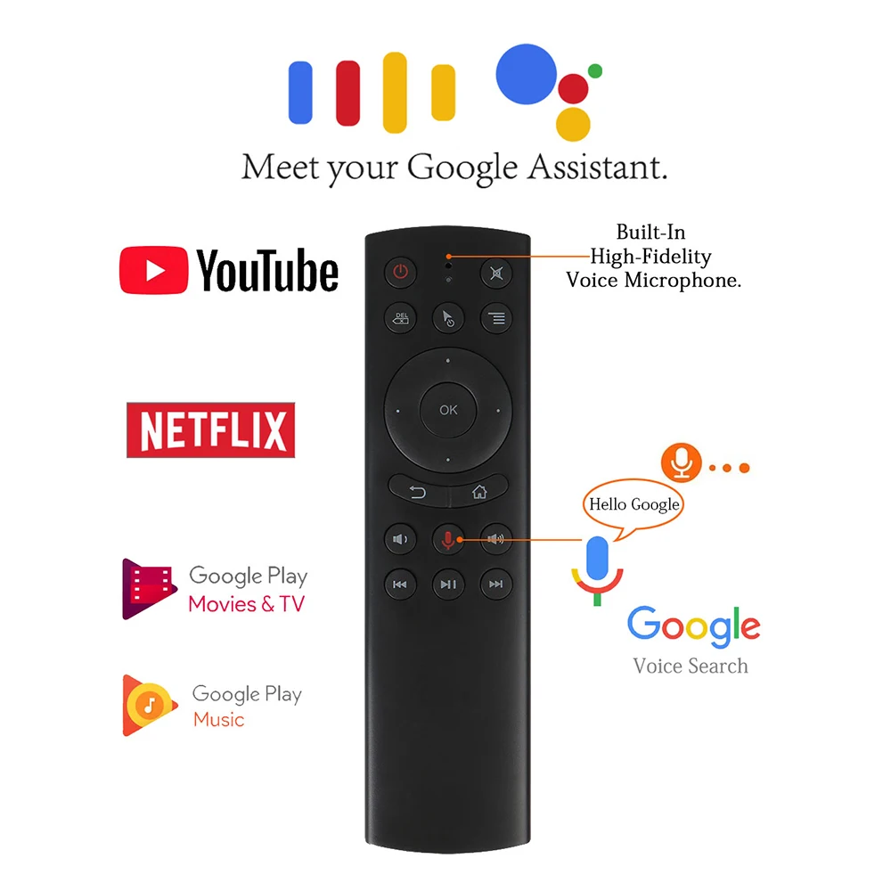 

G20s Voice Air Remote Mouse 2.4GHz Mini Fly Mouse with Voice Input For Android Shield TV Box