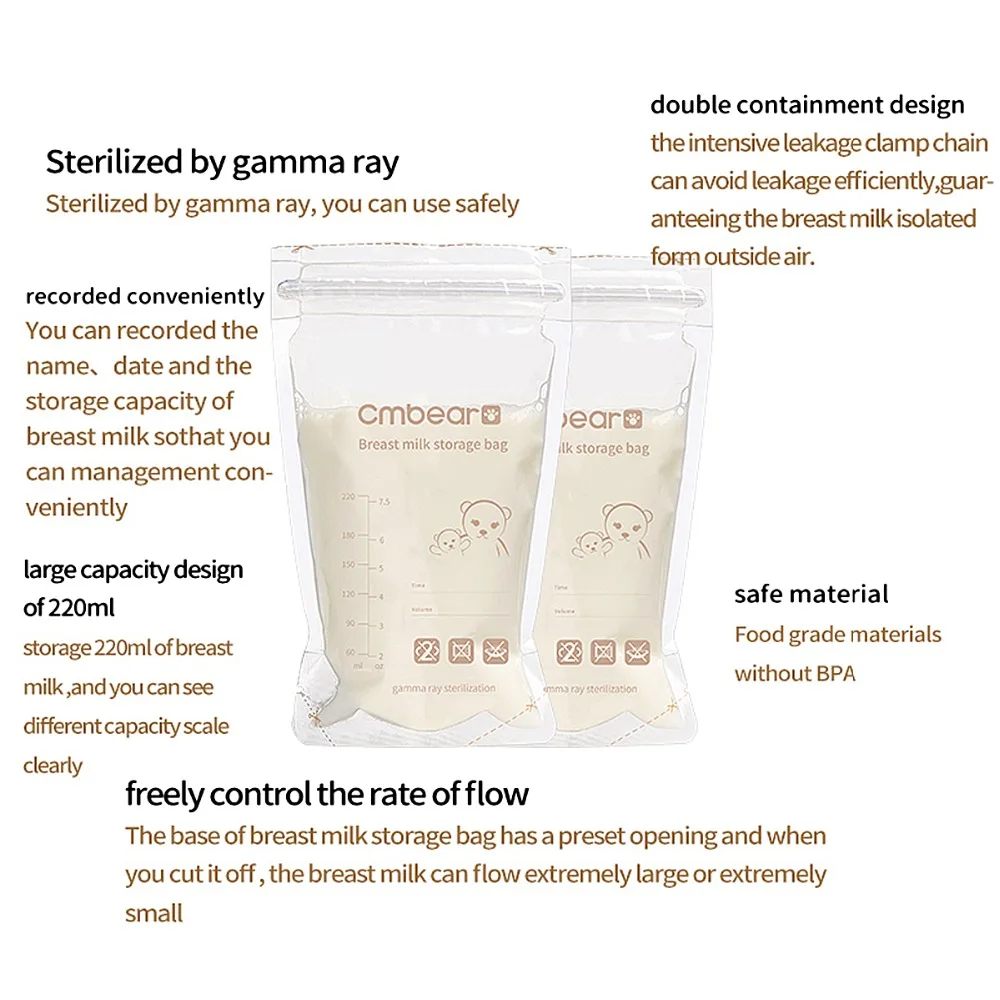 Хранение грудного молока мешок 30 шт./упак. контейнер для детского питания 220 мл одноразовый практичный и удобный контейнер для заморозки молока мешки