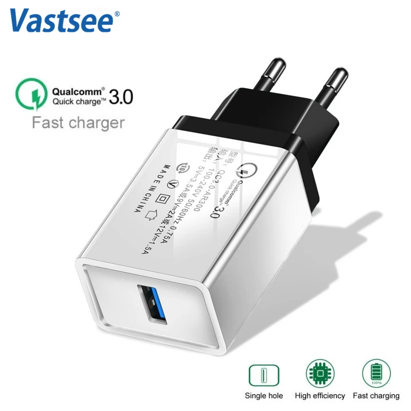 

8 Colors QC3.0 USB Charger Fast Charger Adapter Wall Charger Portable Plug for Iphone8 Usb Travel Charger for Xiaomi Huawei